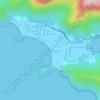 Mappa topografica Praia do Lázaro, altitudine, rilievo