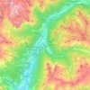 Mappa topografica Val di Fassa, altitudine, rilievo