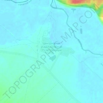 Mappa topografica Центральная усадьба совхоза "15 лет Октября", altitudine, rilievo