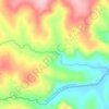 Mappa topografica Córrego Bonsucesso, altitudine, rilievo