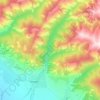 Mappa topografica Чендек, altitudine, rilievo