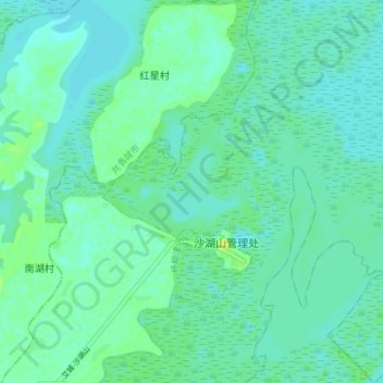 Mappa topografica 杨柳津河, altitudine, rilievo