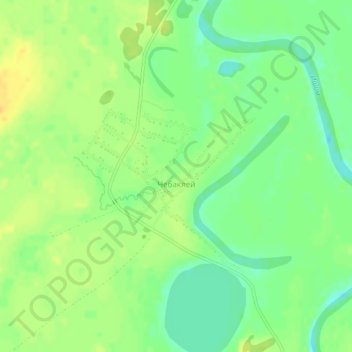 Mappa topografica Чебаклей, altitudine, rilievo