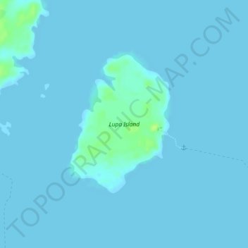 Mappa topografica Lupa Island, altitudine, rilievo