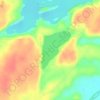Mappa topografica Sixberry Lake, altitudine, rilievo