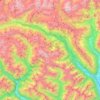 Mappa topografica Valle Leventina, altitudine, rilievo