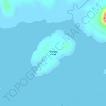 Mappa topografica Parangan Island, altitudine, rilievo