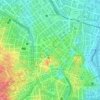 Mappa topografica Praça da República, altitudine, rilievo