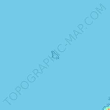 Mappa topografica Ilhéu da Fonte da Areia, altitudine, rilievo