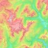 Mappa topografica Pale di San Martino, altitudine, rilievo