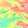 Mappa topografica 白鹿原影视城, altitudine, rilievo