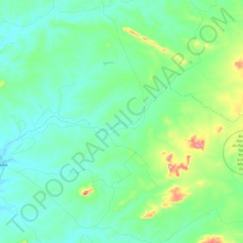 Mappa topografica Riacho da Ema, altitudine, rilievo