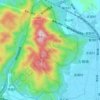 Mappa topografica 董奉山国家森林公园, altitudine, rilievo
