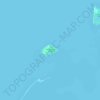 Mappa topografica Parunponon Island, altitudine, rilievo