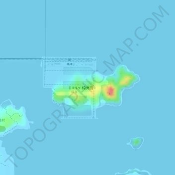 Mappa topografica 纯洲岛, altitudine, rilievo