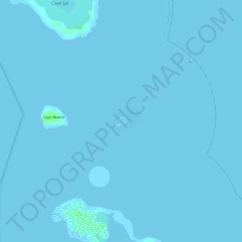 Mappa topografica Islote Cayo Peraza, Parque Nacional Morrocoy, altitudine, rilievo