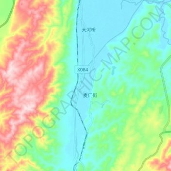 Mappa topografica 寻甸回族彝族自治县, altitudine, rilievo