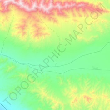 Mappa topografica 巴音河, altitudine, rilievo