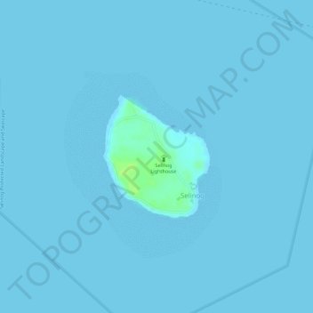 Mappa topografica Silino Island, altitudine, rilievo