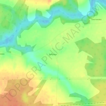 Mappa topografica Боброво, altitudine, rilievo