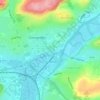 Mappa topografica Carmarthen Castle, altitudine, rilievo