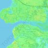 Mappa topografica Julington Creek, altitudine, rilievo