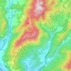 Mappa topografica Area naturale protetta di interesse locale Monti della Calvana, altitudine, rilievo