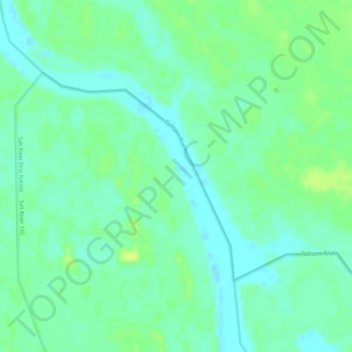 Mappa topografica Taltson River, altitudine, rilievo