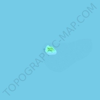 Mappa topografica Puerco Island, altitudine, rilievo