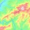 Mappa topografica Unaka Mountains, altitudine, rilievo