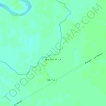 Mappa topografica Красный Исток, altitudine, rilievo