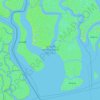 Mappa topografica Sundarbans West Wildlife Sanctuary, altitudine, rilievo