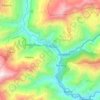 Mappa topografica Teesta River, altitudine, rilievo