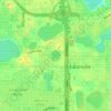 Mappa topografica Hungerford Lake, altitudine, rilievo