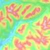Mappa topografica Glen Etive, altitudine, rilievo
