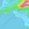 Mappa topografica Praia Domingas Dias, altitudine, rilievo