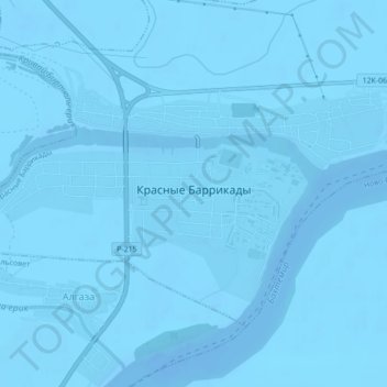 Mappa topografica Красные Баррикады, altitudine, rilievo