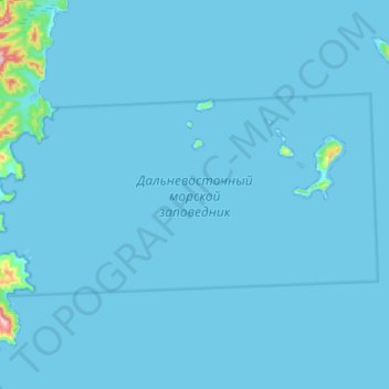 Mappa topografica 远东海洋自然保护区, altitudine, rilievo