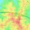 Mappa topografica City of Raleigh, altitudine, rilievo