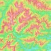 Mappa topografica Parco naturale regionale delle Dolomiti Friulane, altitudine, rilievo