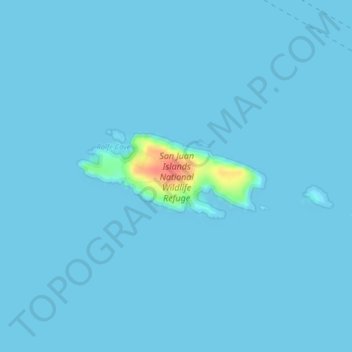 Mappa topografica Matia Island, altitudine, rilievo
