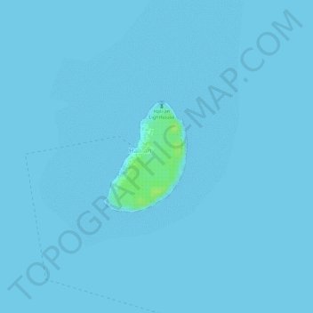 Mappa topografica Halian Island, altitudine, rilievo