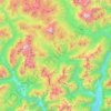 Mappa topografica Dolomiti Settentrionali di Zoldo, altitudine, rilievo