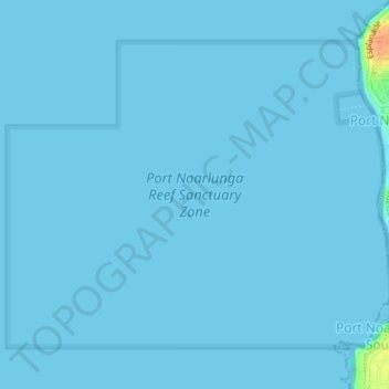 Mappa topografica Port Noarlunga Reef Sanctuary Zone, altitudine, rilievo