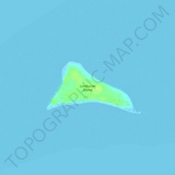 Mappa topografica Lumbucan Island, altitudine, rilievo