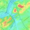 Mappa topografica Fort Dickerson Quarry, altitudine, rilievo