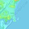 Mappa topografica Sawtell Main Beach, altitudine, rilievo