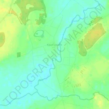 Mappa topografica Крайчиково, altitudine, rilievo