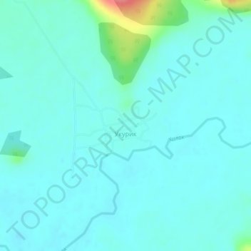 Mappa topografica Укурик, altitudine, rilievo