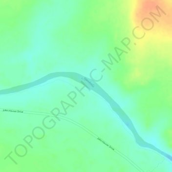 Mappa topografica Roper River, altitudine, rilievo